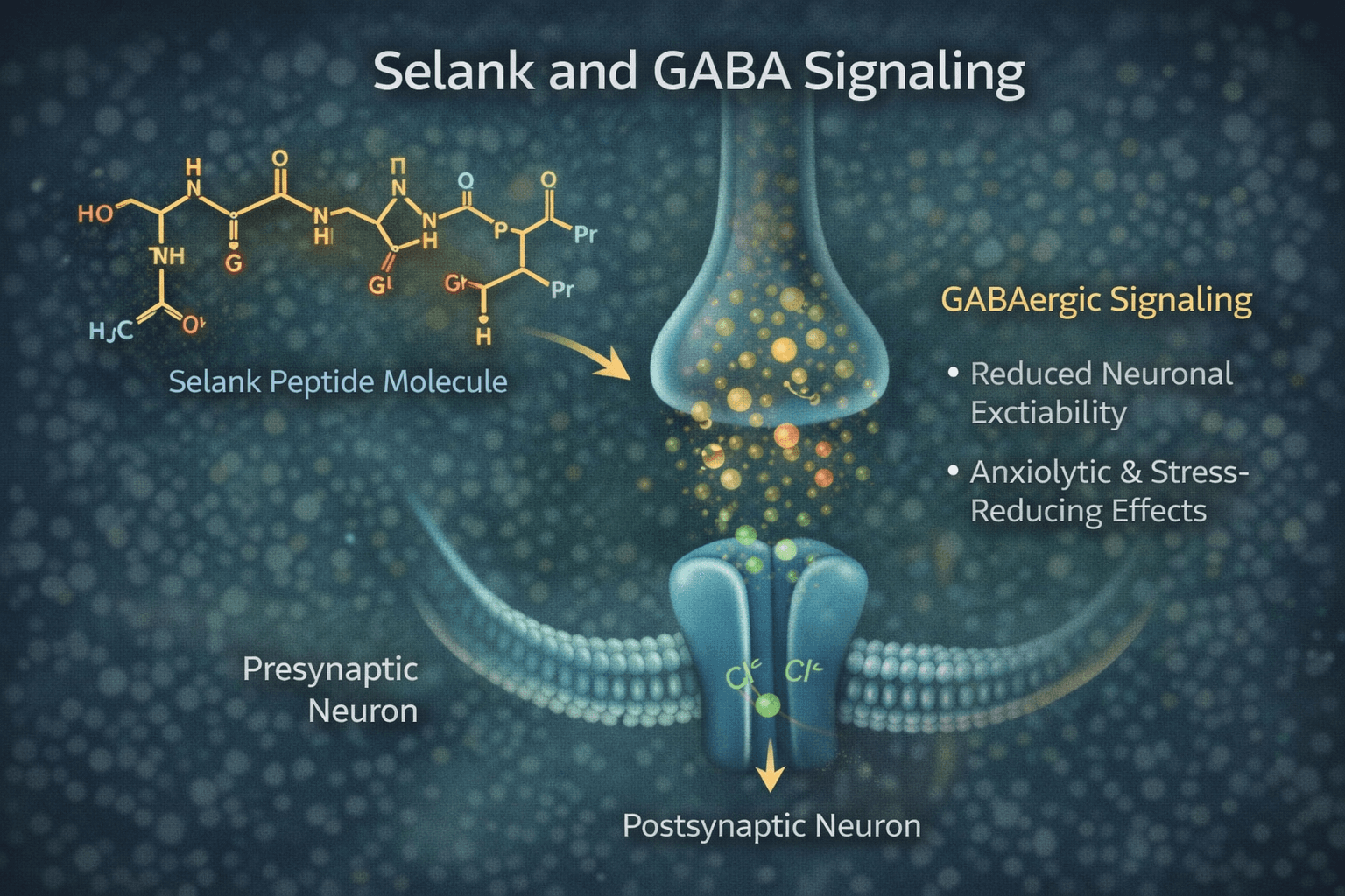 Selank and GABA stress response diagram